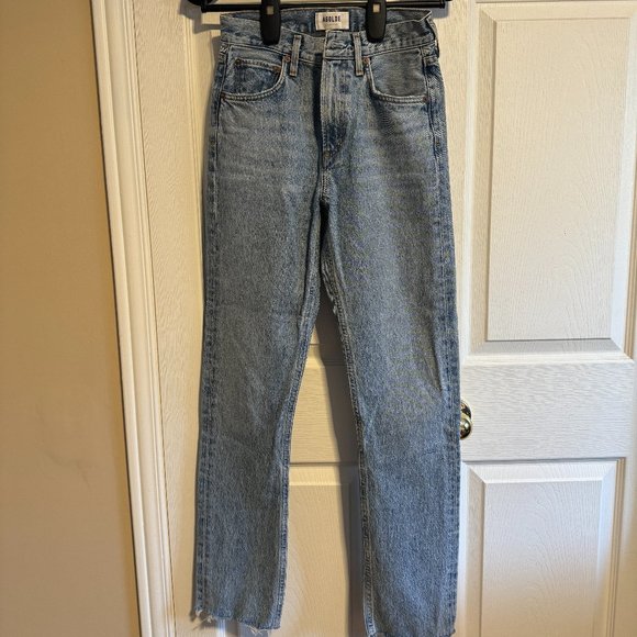 Agolde Riley High-Rise Slim Jean, Size 24, Colour Frequency - Worn once - Picture 3 of 4